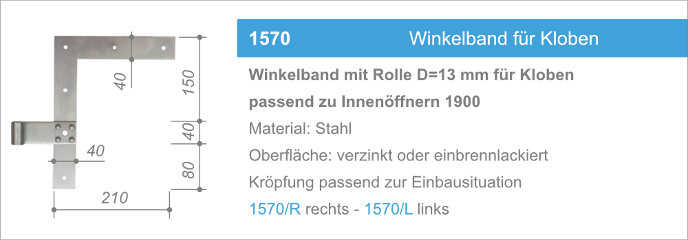 1570 Winkelband für Kloben